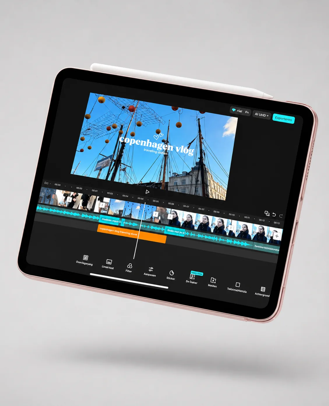 LÃnea de tiempo de edición de video en una computadora